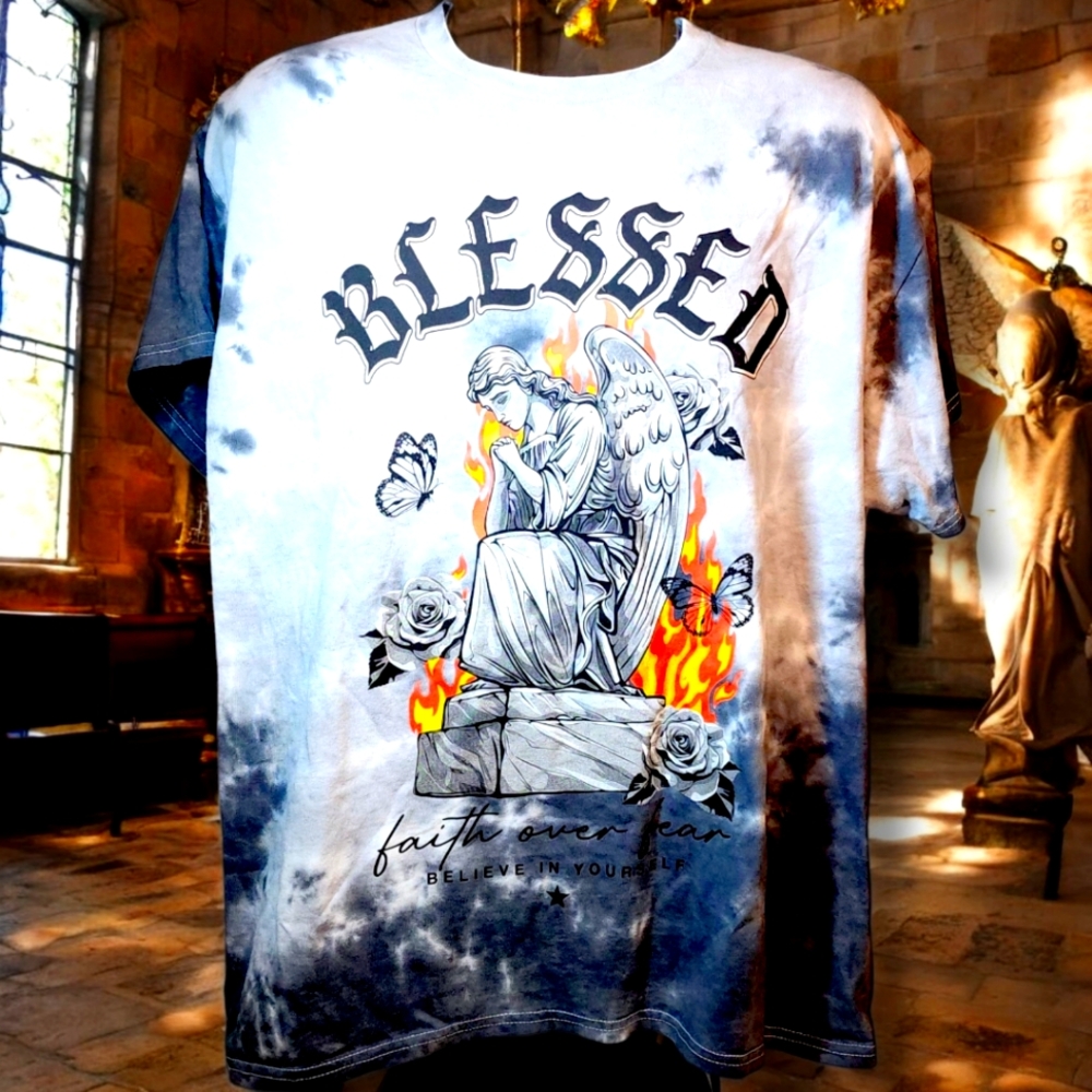Brand New Popular Poison Lucid Dreams Rose Men's T-Shirt Acid Wash Short Sleeve